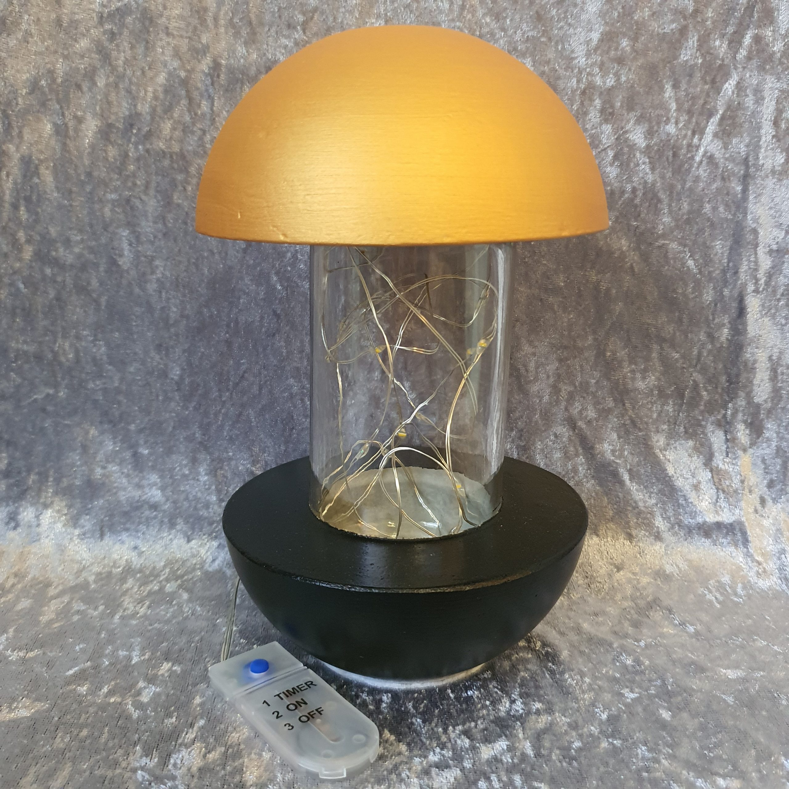 LED Beton Leuchte Gold-Schwarz – Bild 2