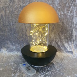 LED Beton Leuchte Gold-Schwarz