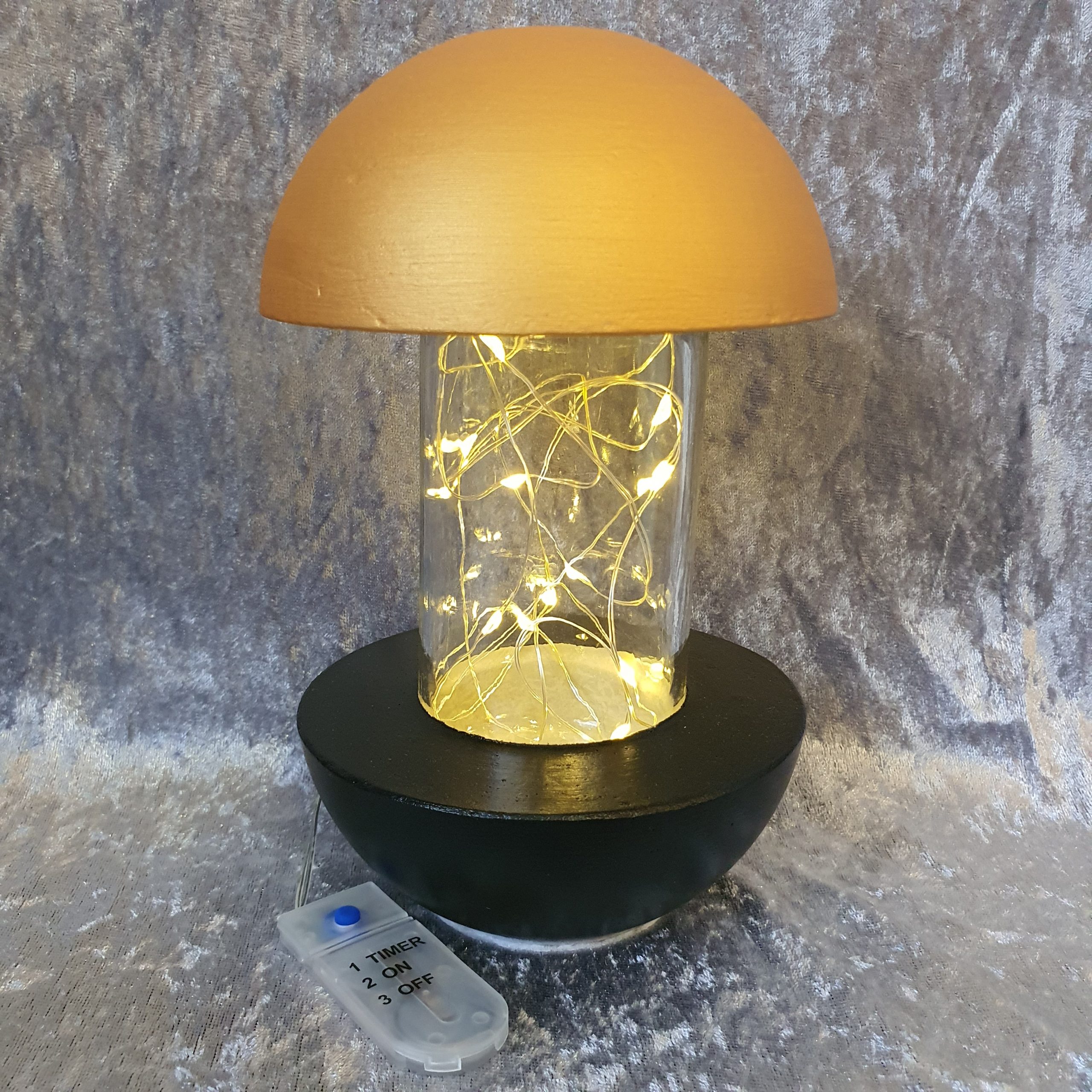 LED Beton Leuchte Gold-Schwarz