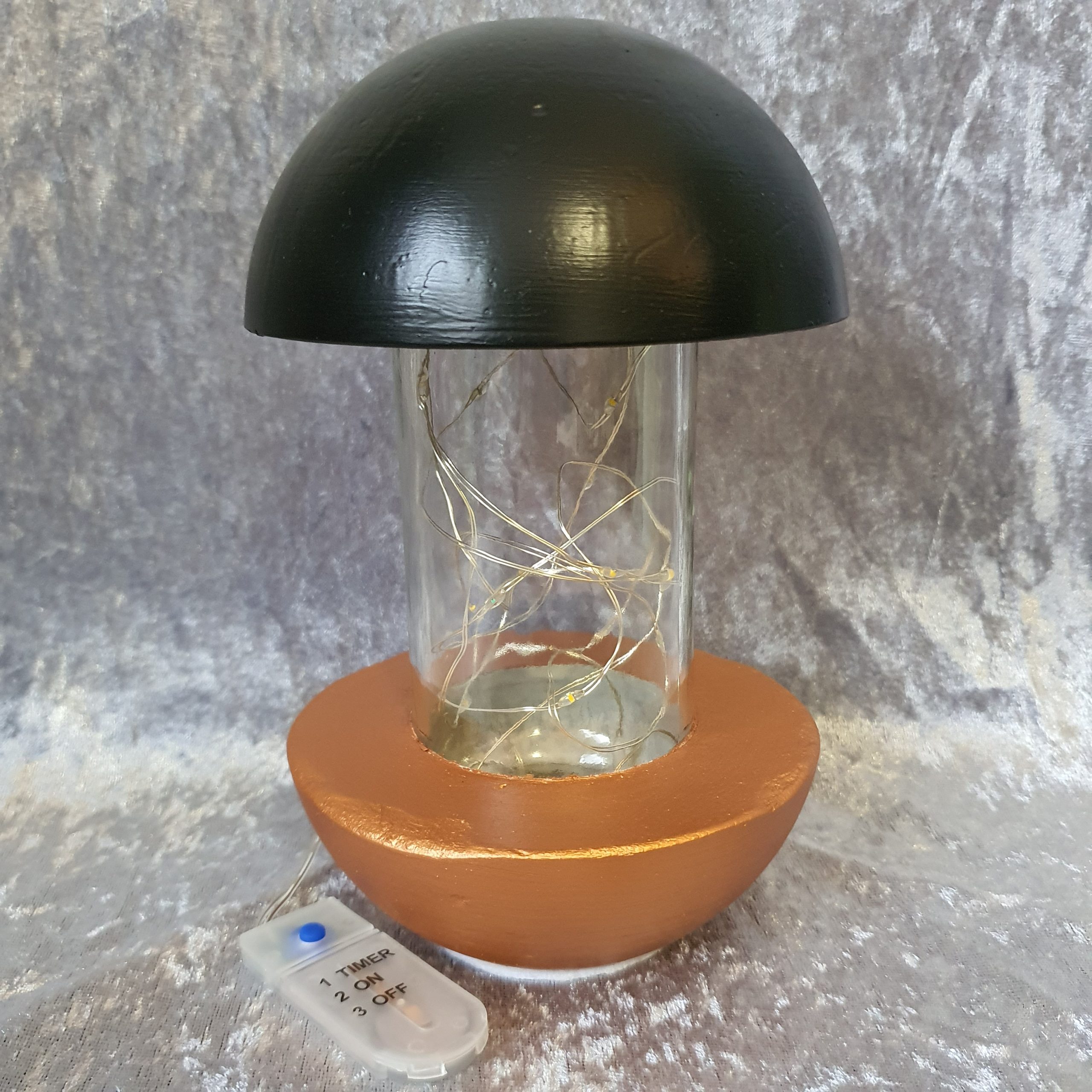 LED Beton Leuchte Schwarz-Kupfer – Bild 2