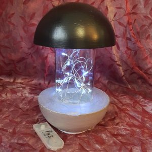 LED Beton Leuchte Schwarz-Silber