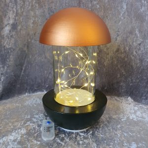 LED Beton Leuchte Kupfer-Schwarz