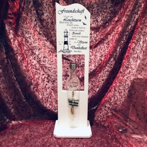 Holzaufsteller-Dekostele weiß-blau