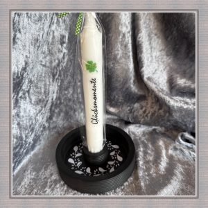 Runde Kerzenschale schwarz