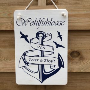 Holzschild Wohlfühloase